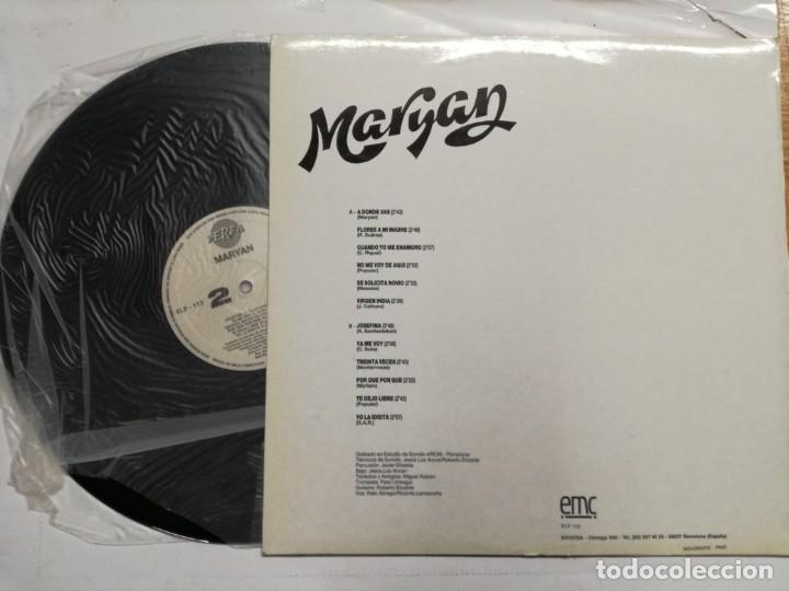 Discos de vinilo: MARYAN / A DONDE VAS-LP - Foto 2