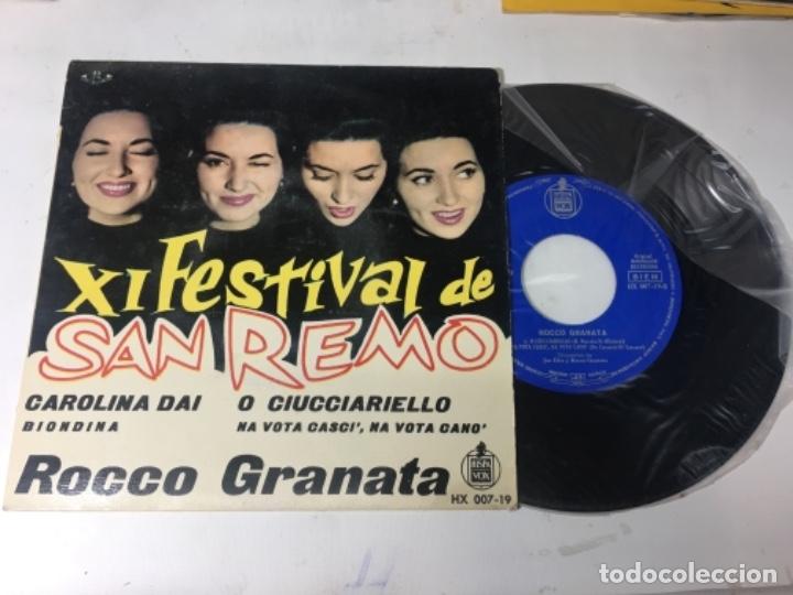 Discos de vinilo: Antiguo single ep original años 50/60 Rocco Granata XI Festival de San remo años 60 - Foto 1 - 161235394