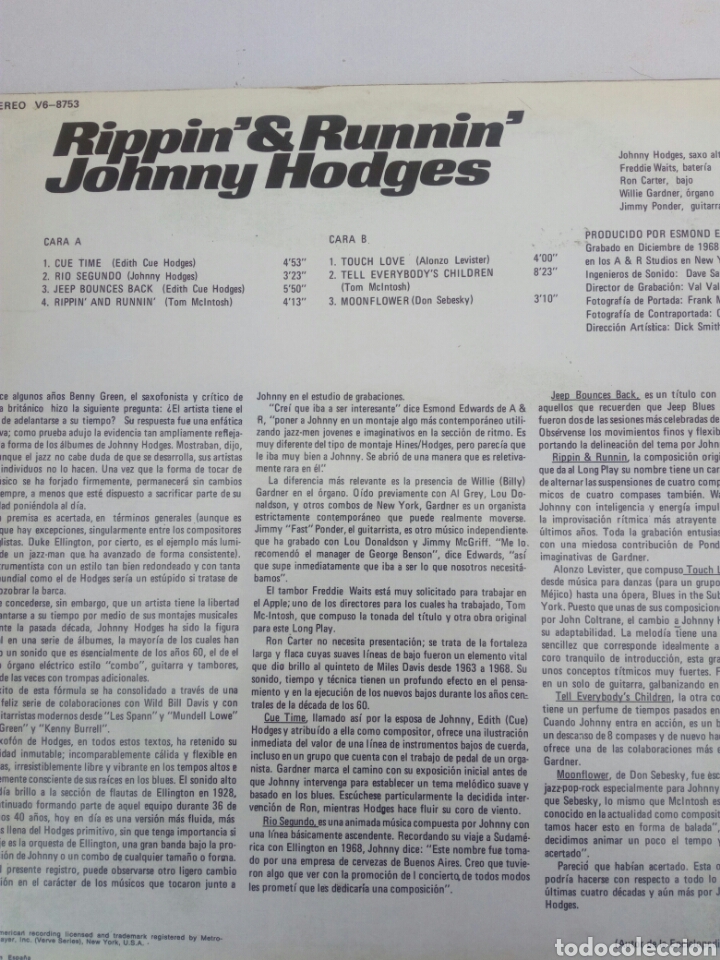 Discos de vinilo: JOHNNY HODGES - Foto 2