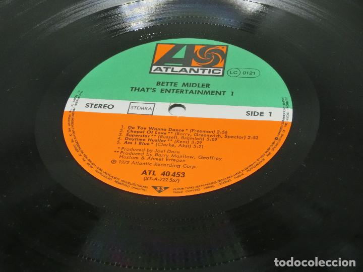 Discos de vinilo: LP - BETTLE MIDLER - THATS ENTERTAINMENT - 1972 - Foto 5