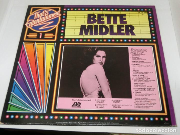 Discos de vinilo: LP - BETTLE MIDLER - THATS ENTERTAINMENT - 1972 - Foto 2