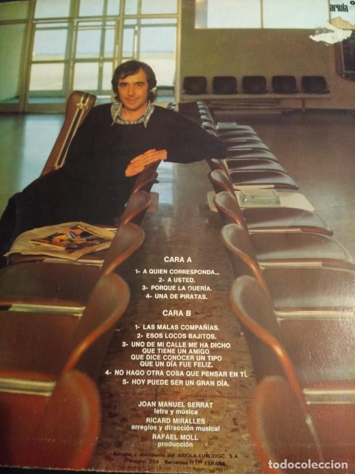 Discos de vinilo: SERRAT LP En tr&aacute;nsito - Foto 2