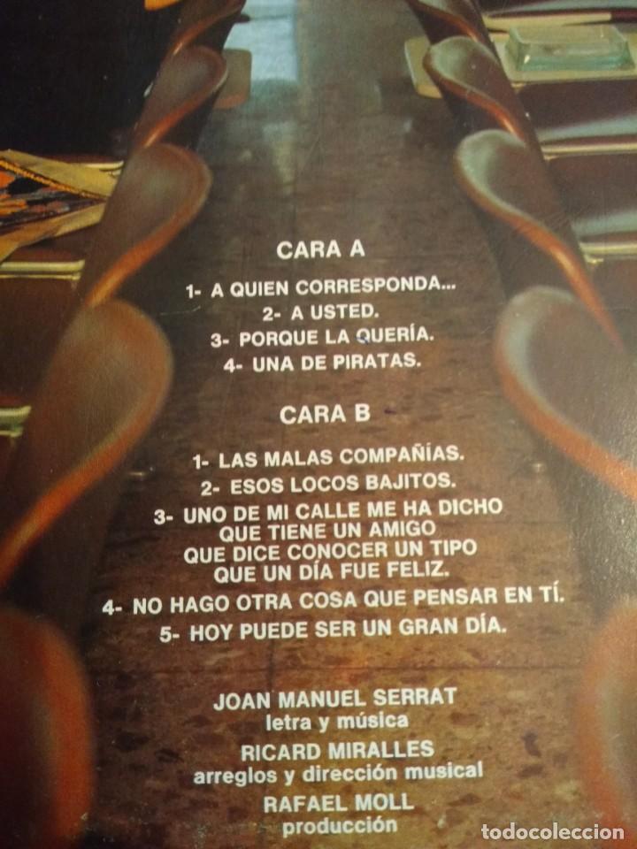 Discos de vinilo: SERRAT LP En tr&aacute;nsito - Foto 3