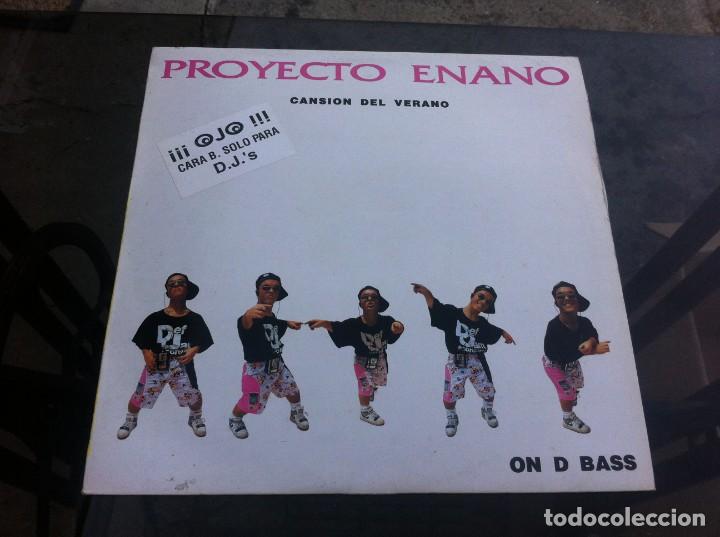 Dischi in vinile: MAXI SINGLE. PROYECTO ENANO.  CANSI&Oacute;N DEL VERANO. ON D BASS. 1990, ESPA&Ntilde;A