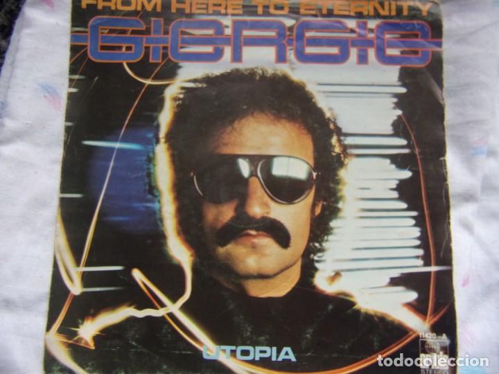 Discos de vinilo: GIORGIO - From here to eternity / Utopia single Ariola 1977 - Foto 1