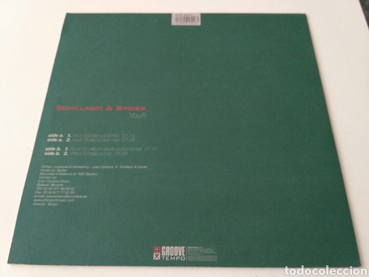 Discos de vinilo: Schillacci & Spider - You!!! - Foto 2