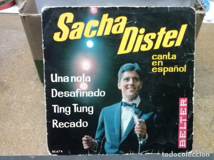 Discos de vinilo: SACHA DISTEL	TING TUNG - UNA NOTA - RECADO - DESAFINADO