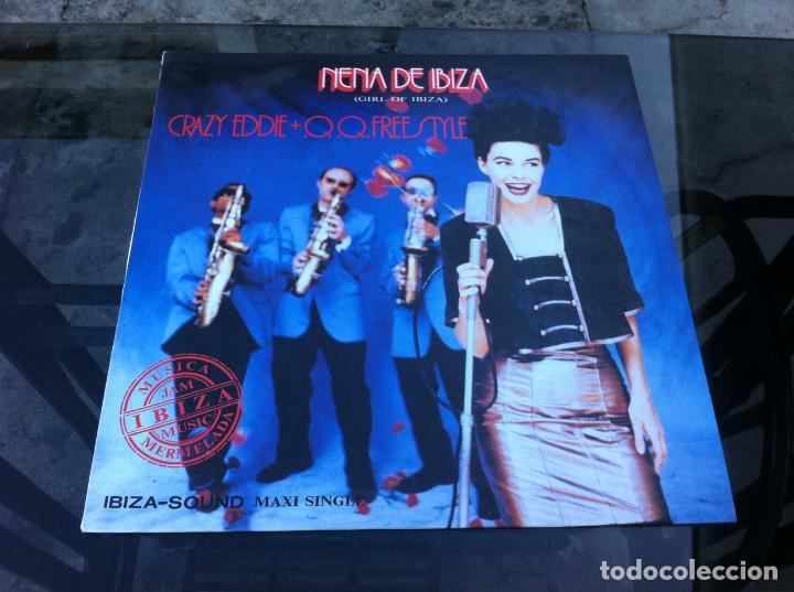 Vinyl records: MAXI SINGLE. CRAZY EDDIE.  NENA DE IBIZA.  1990, ESPA&Ntilde;A. IBIZA-SOUND