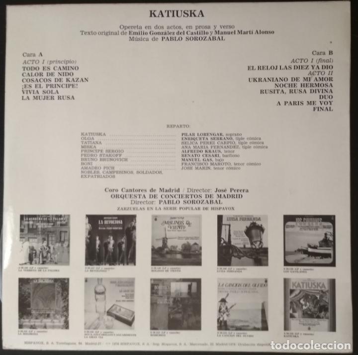 Discos de vinilo: Sorozabal: Katiuska - Como nuevo! - Foto 2
