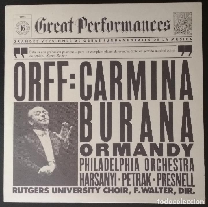 Discos de vinilo: Carl Orff: Carmina Burana - Ormandy - Impecable! - Foto 1