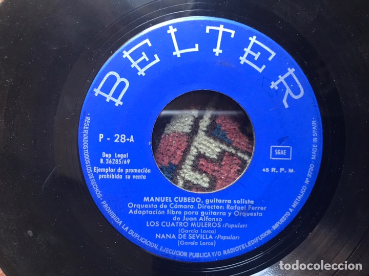 Discos de vinilo: Manuel Cubedo. Los cuatro Muleros. Solo disco. - Foto 1