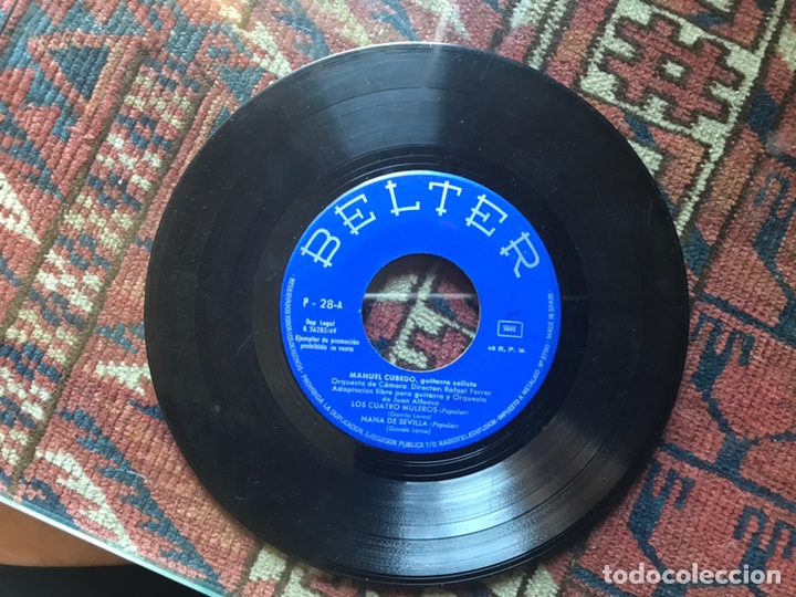 Discos de vinilo: Manuel Cubedo. Los cuatro Muleros. Solo disco. - Foto 2
