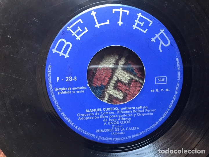 Discos de vinilo: Manuel Cubedo. Los cuatro Muleros. Solo disco. - Foto 3