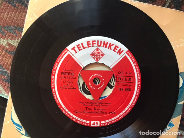 Discos de vinilo: 4 x arm&oacute;nica. Tr&iacute;o Raisner - Foto 4