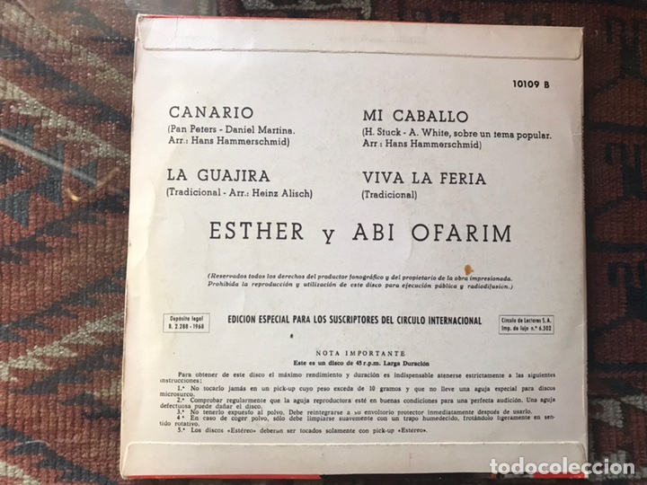 Discos de vinilo: Esther & Abi Ofarim. Canario - Foto 2