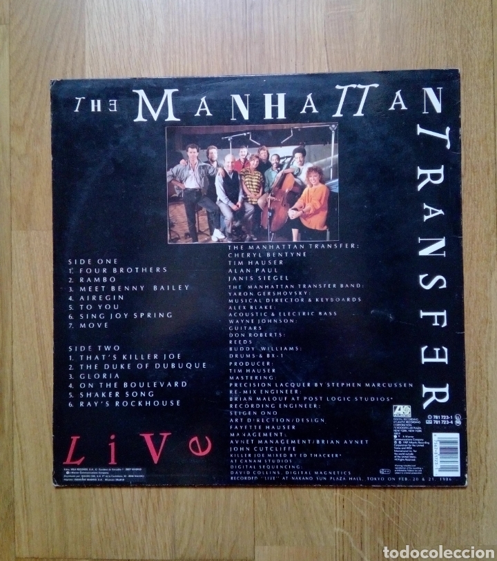 Discos de vinilo: The Manhattan Transfer - Live, Atlantic, 1987. Spain. - Foto 2