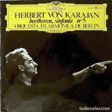 Discos de vinilo: HERBERT VON KARAJAN - BEETHOVEN - SINFONIA Nº 5 ORQUESTA BERLIN - LP SPAIN DEUTSCHE GRAMMOPHON 1966