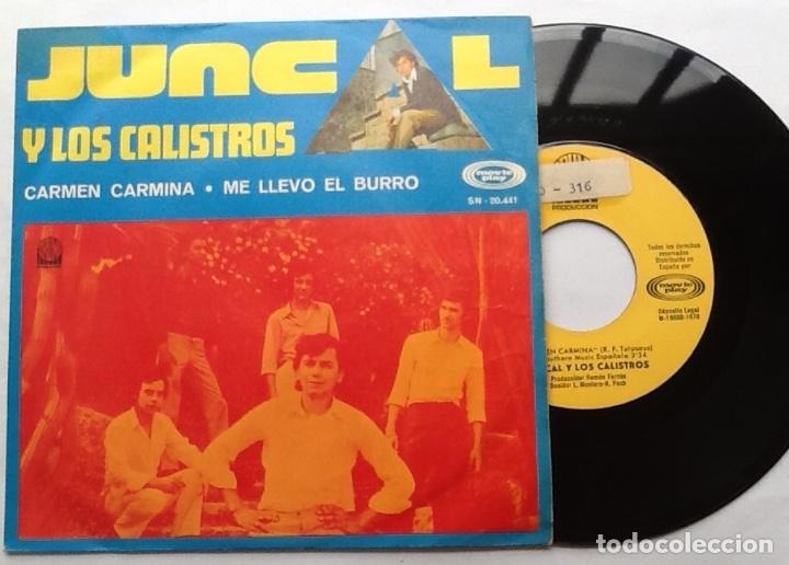 Discos de vinilo: JUNCAL, CARMEN CARMINA , ME LLEVO EL BURRO - Foto 1