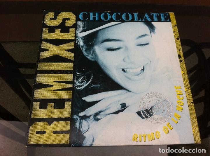 Discos de vinilo: MAXI SINGLE. CHOCOLATE. RITMO DE LA NOCHE. REMIXES. 1990 - Foto 1