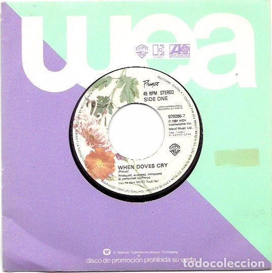 Discos de vinilo: PRINCE. When doves cry (vinilo single promo 1984) - Foto 1