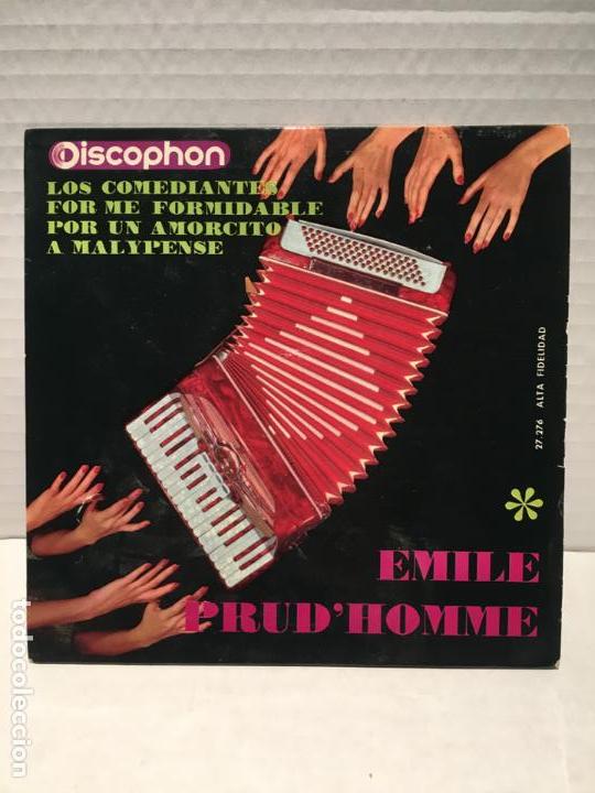 Discos de vinilo: SINGLE DE EMILE PRUD HOMME A&Ntilde;OS 60