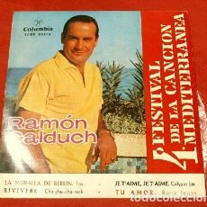 Discos de vinilo: RAMON CALDUCH (EP 1963) V FESTIVAL DE LA CANCION MEDITERRANEA - SE'N VA ANAR (1º PREMIO)