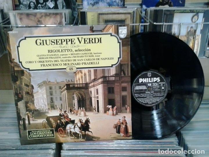 Discos de vinilo: LMV - Giuseppe Verdi. Rigoletto, selecci&oacute;n. LP - Foto 1
