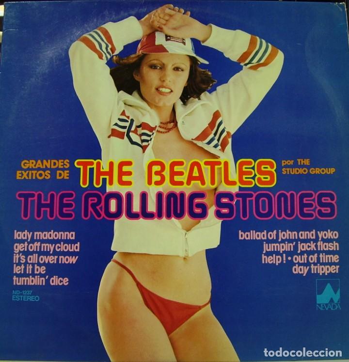 Discos de vinilo: THE STUDIO GROUP - EXITOS DE BEATLES Y ROLLING STONES LP SPAIN 1977 - Foto 1