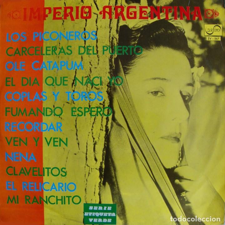 Discos de vinilo: IMPERIO ARGENTINA. Los piconeros. - Foto 1