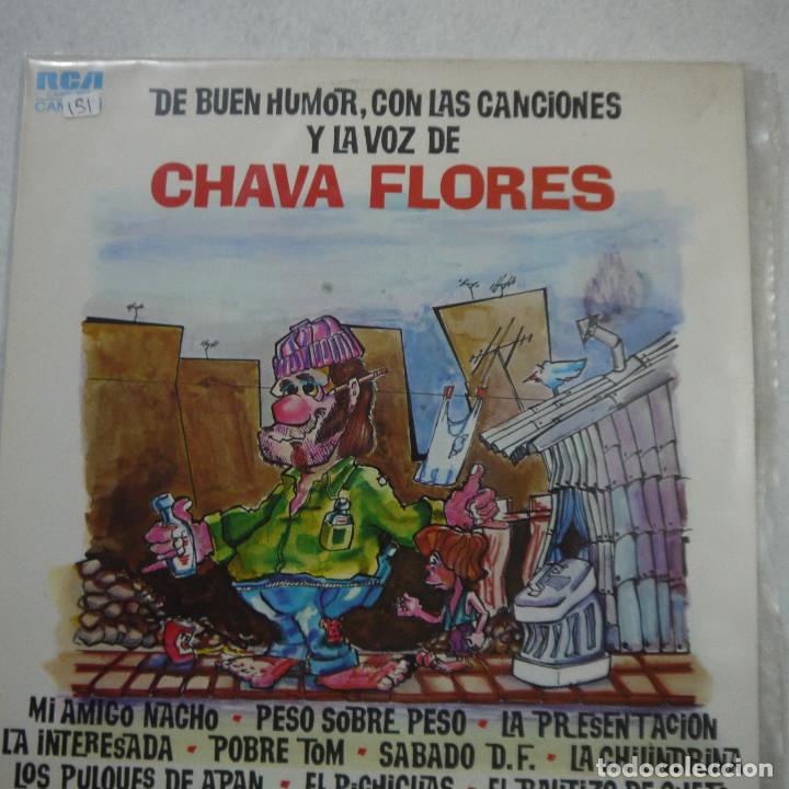 Vinyl records: CHAVA FLORES - DE BUEN HUMOR, CON LAS CANCIONES Y LA VOZ DE CHAVA FLORES - LP 1977 MEXICO