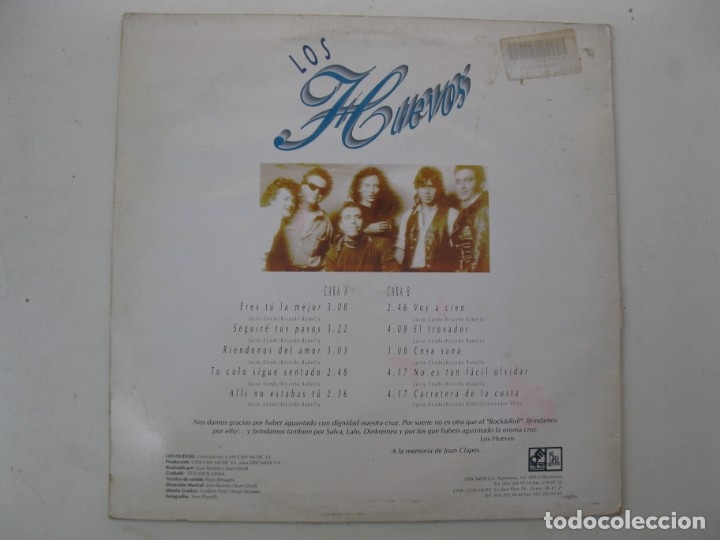 Discos de vinilo: LP - LOS HUEVOS - DISCMEDI - A&Ntilde;O 1992. - Foto 2