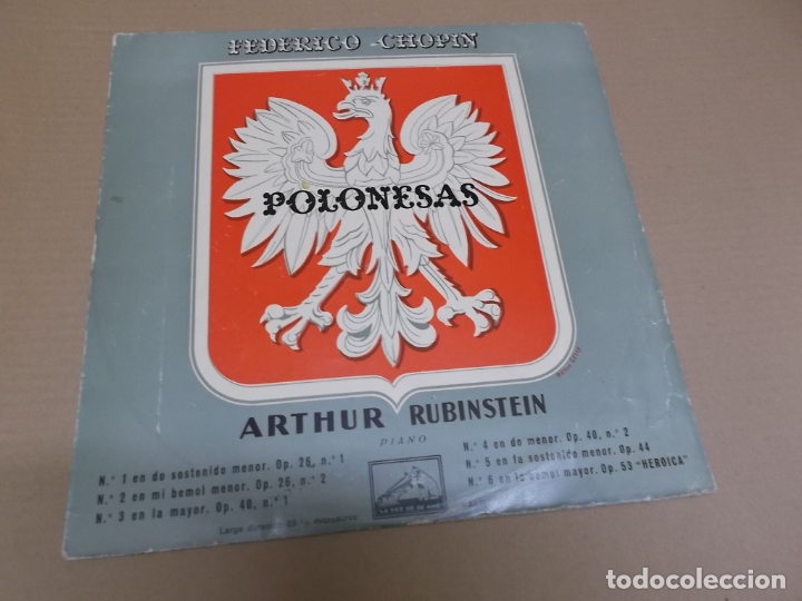 Discos de vinilo: ARTHUR RUBINSTEIN (LP) POLONESAS A&Ntilde;O &ndash; 1954 - Foto 1