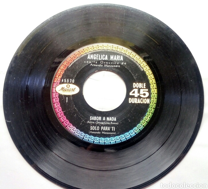Disques de vinyle: ANGELICA MAR&Iacute;A EP SABOR A NADA. S&Oacute;LO DISCO. &iexcl;&iexcl;&iexcl;MUY RARO!!!