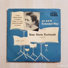 Discos de vinilo: ROSA MARÍA KUCHARSKI - PIANO - TRISTESSE - MOMENTO MUSICAL - SINGLE - VINILO - REGAL
