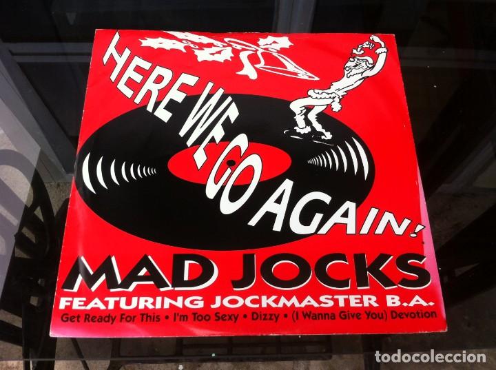 Discos de vinilo: MAXI SINGLE.  MAD JOCKS.  HERE WE GO AGAIN. 1991 - Foto 1