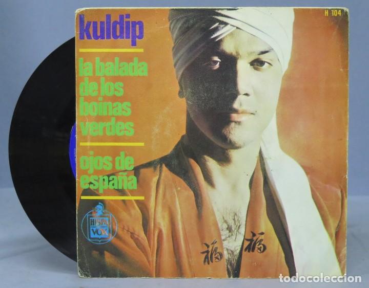 Discos de vinilo: SINGLE. kuldip. la balada de los boinas verdes - Foto 2