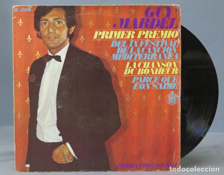 Discos de vinilo: GUY MARDEL. LA CHANSON DU BONHEUR. PARCE QUE L&acute;ON S&acute;AIME - Foto 1