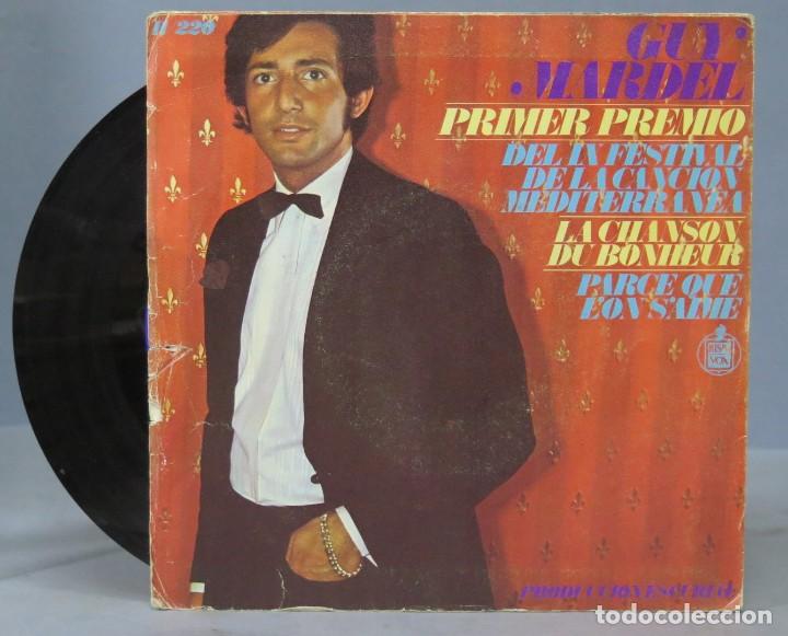 Discos de vinilo: GUY MARDEL. LA CHANSON DU BONHEUR. PARCE QUE L&acute;ON S&acute;AIME - Foto 2