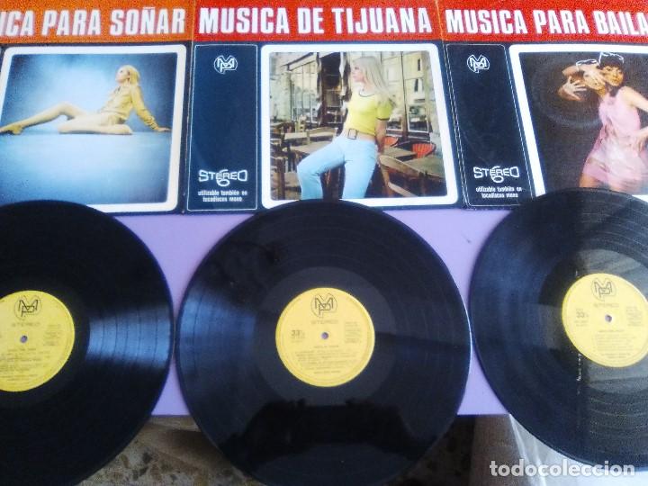 Discos de vinilo: LOTE 3 LPS.MUSICA PARA SO&Ntilde;AR/PARA BAILAR/MUSICA DE TIJUANA.SELLO MP. 8001/8003/8007.