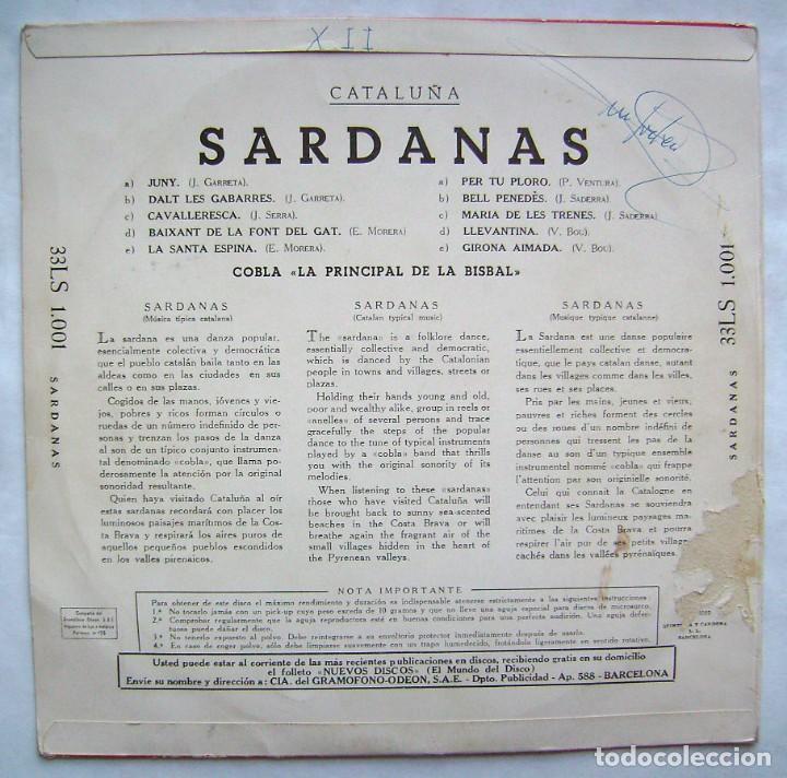 Discos de vinilo: SARDANAS. MAXI SINGLE. - Foto 2
