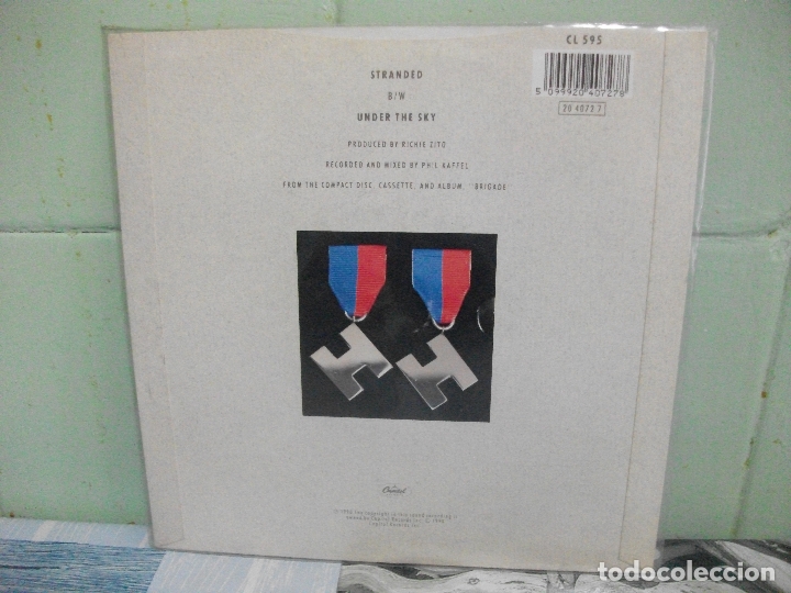 Discos de vinilo: HEART  STRANDED  SINGLE UK 1990 PDELUXE - Foto 2
