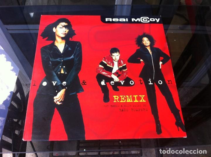 Discos de vinilo: MAXI SINGLE.  REAL McCOY.  LOVE & DEVOTION. 1995, HANSA. - Foto 1