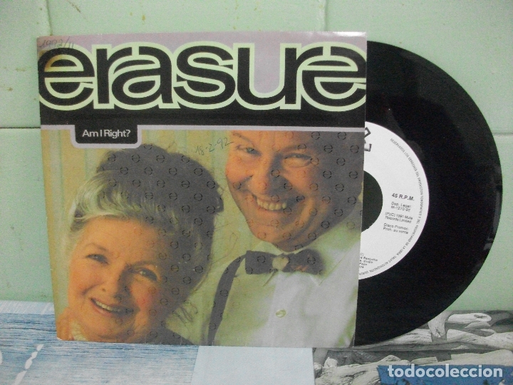 Discos de vinilo: ERASURE  AM I RIGHT ?  SINGLE SPAIN 1992 PDELUXE - Foto 1
