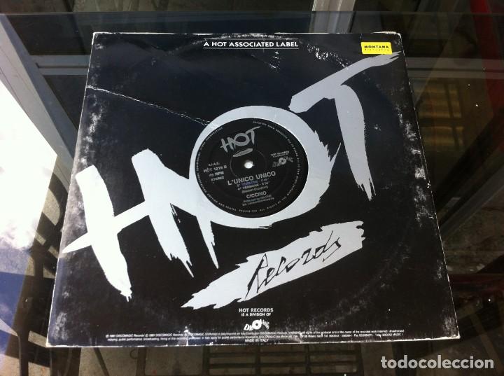 Disques de vinyle: MAXI SINGLE.  L'UNICO UNICO.  CICCINO. 1991, ITALY