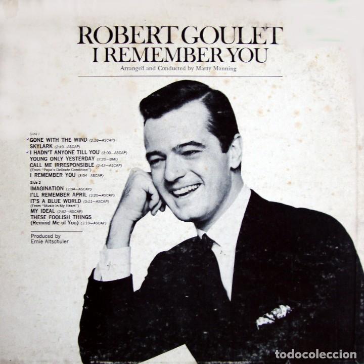 Discos de vinilo: ROBERT GOULET. I Remember You. - Foto 2