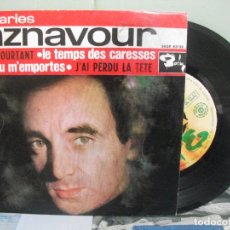 Discos de vinilo: CHARLES AZNAVOUR ET POURTANT + 3 EP SPAIN 1963 PDELUXE. Lote 165252998