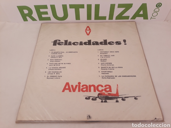 Discos de vinilo: Felicidades.Avianca Colombia.LP. - Foto 2