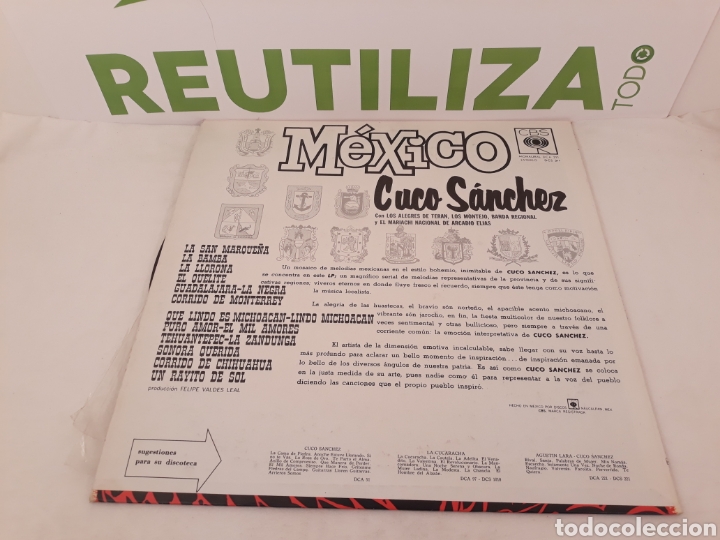 Discos de vinilo: Mexico.Cuco Sanchez.Mexico.LP. - Foto 2