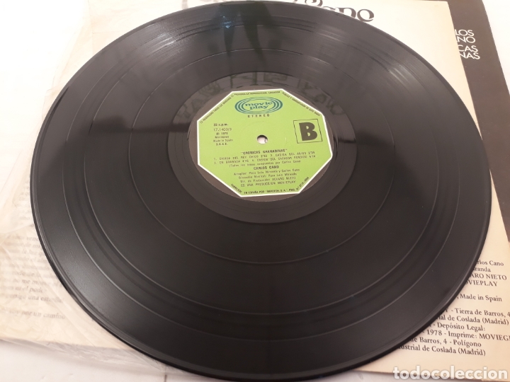 Discos de vinilo: Carlos cano.Cronicas Granadinas.LP. - Foto 3