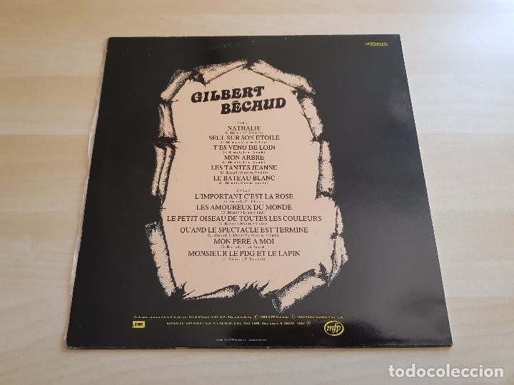 Discos de vinilo: GILBERT B&Eacute;CAUD - LP VINILO - EMI - 1980 - Foto 2